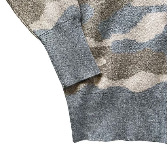 CHRISTIAN SIRIANO Cardigan Gray/Blue and Tan Camo Size XS - Picture 4 of 5